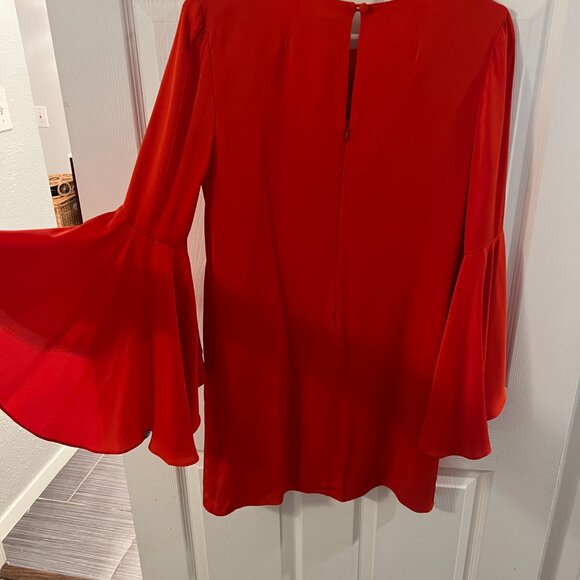 Milly Cocktail Dress - Size 4 - Red, Short, Ruffle Sleeves - Picture 6 of 6